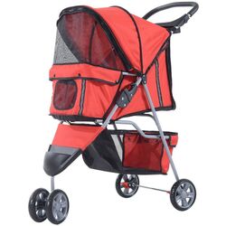 Коляска для собак PawHut D00-058RD (Red/Black)