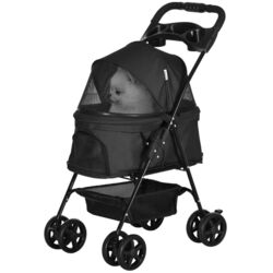Carucior pentru caini PawHut D00-127BK (Black)