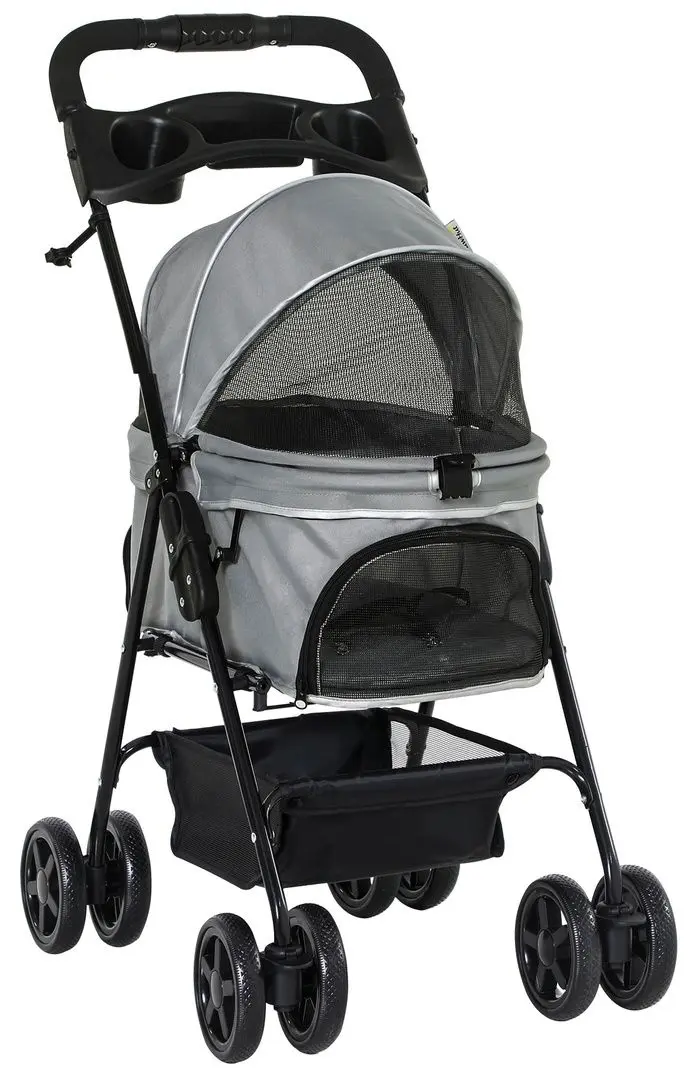 Коляска для собак PawHut D00-127GY (Grey/Black)
