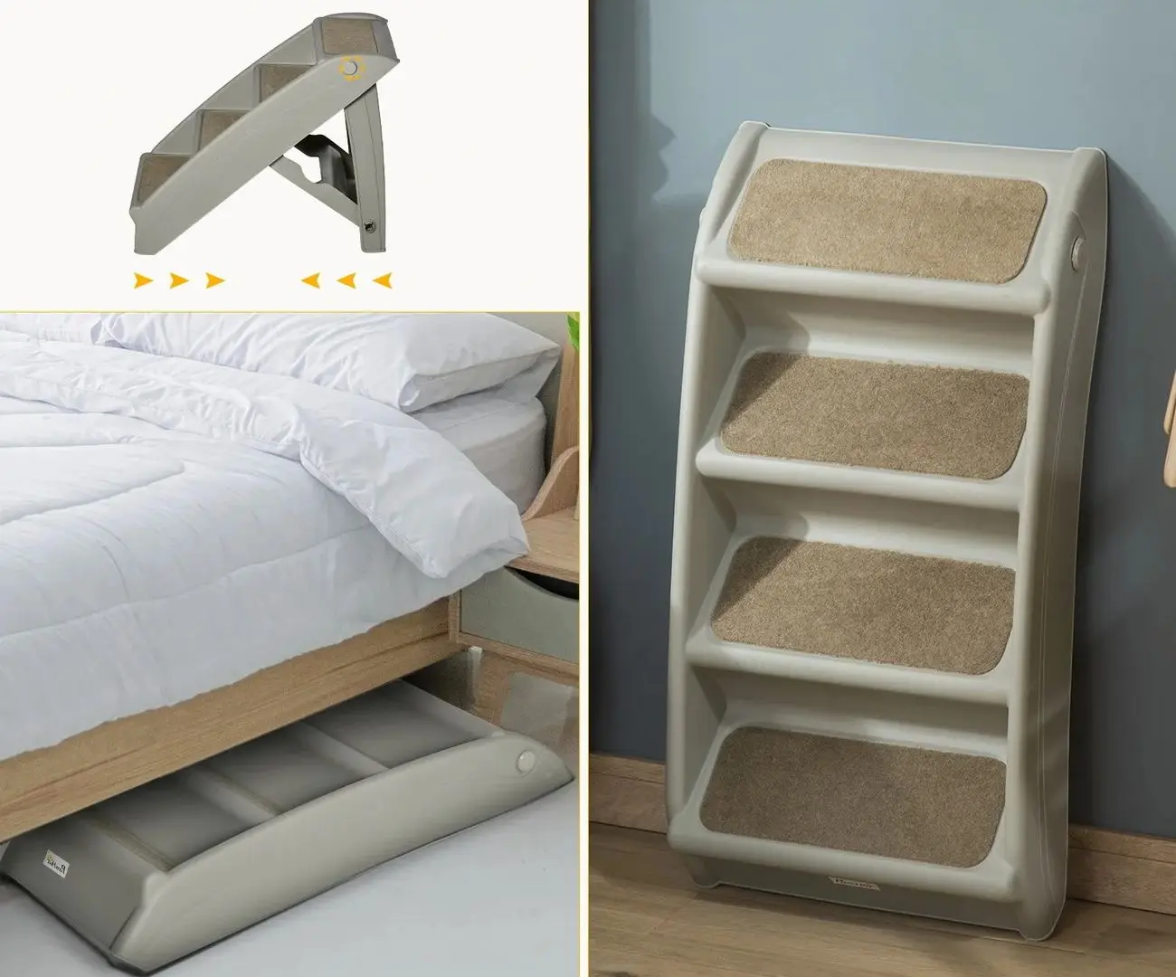 Лестница для собак PawHut D06-142GY (Grey)