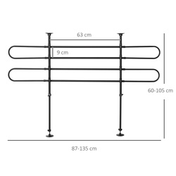 Grilaj separator pentru caini PawHut D00-002V01 (Black) Thumb