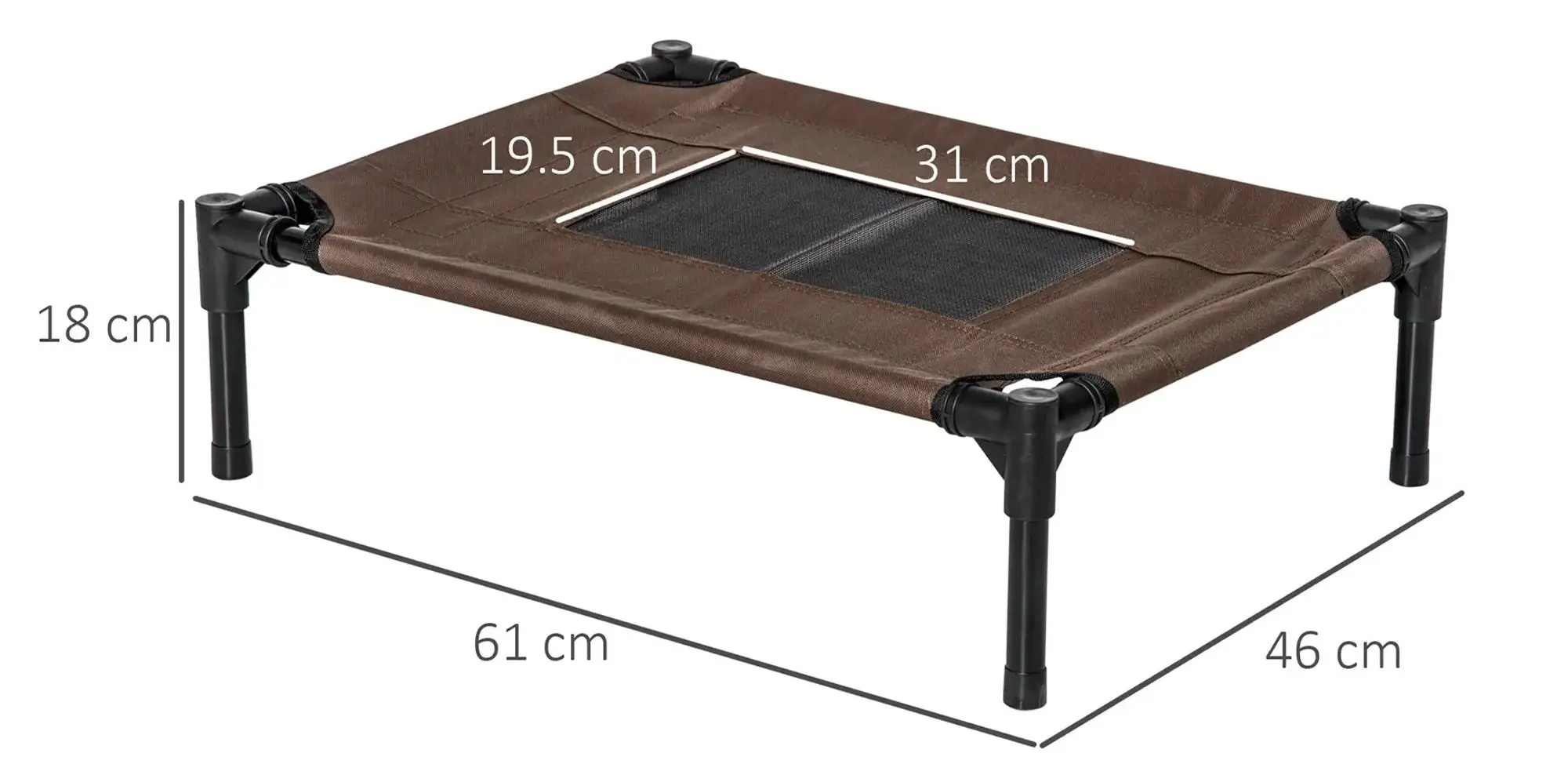 Sezlong-pat pentru animale PawHut D04-067CF (Brown)