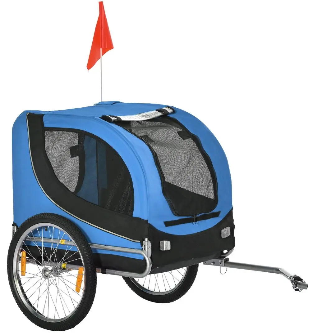 Велосипедный прицеп для животных PawHut B4-0003-008 (Blue/Black)