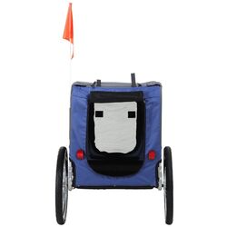Remorca de bicicleta pentru animale PawHut D00-098BU (Blue/Grey) Thumb