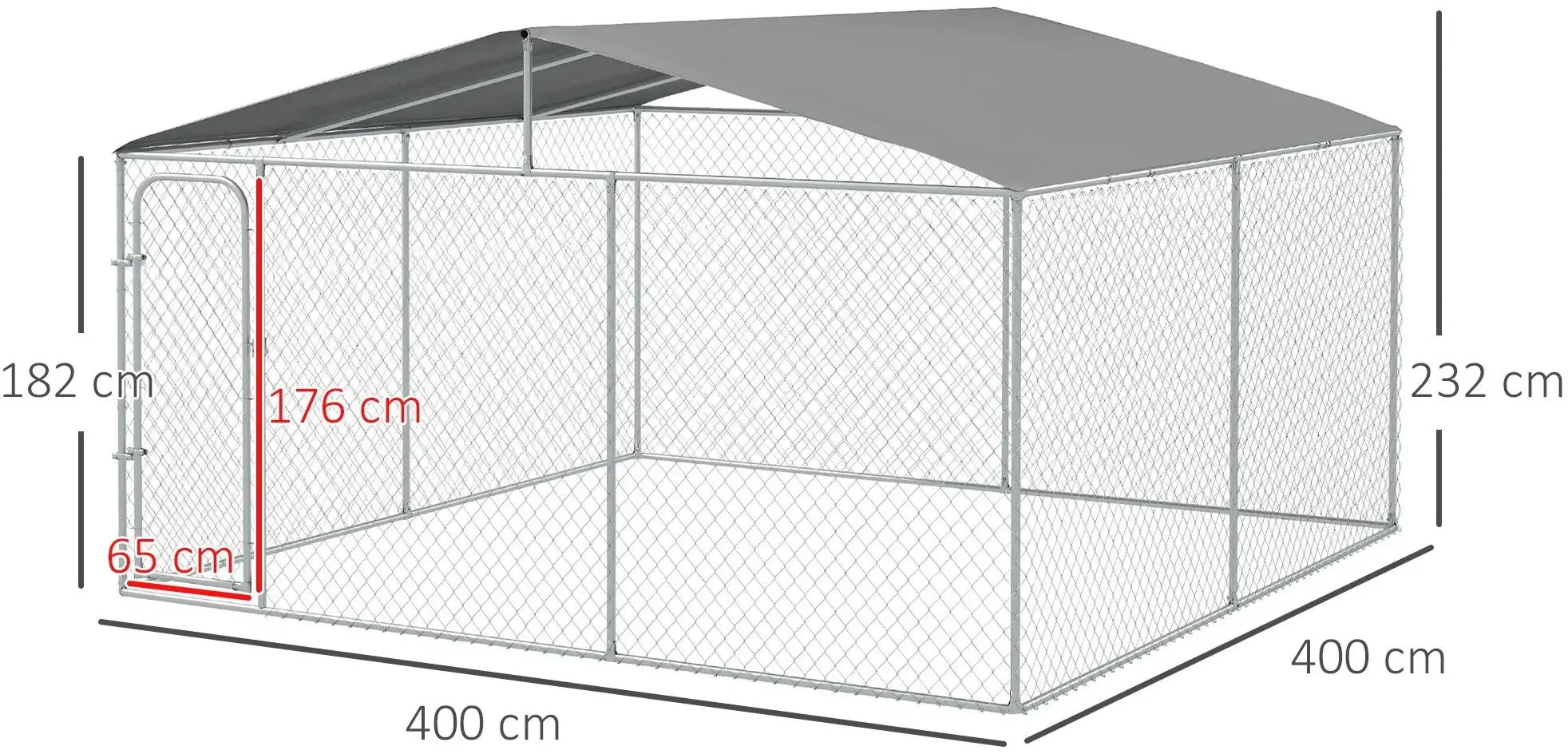 Загон для домашних животных PawHut D02-049V04SR (Silver)