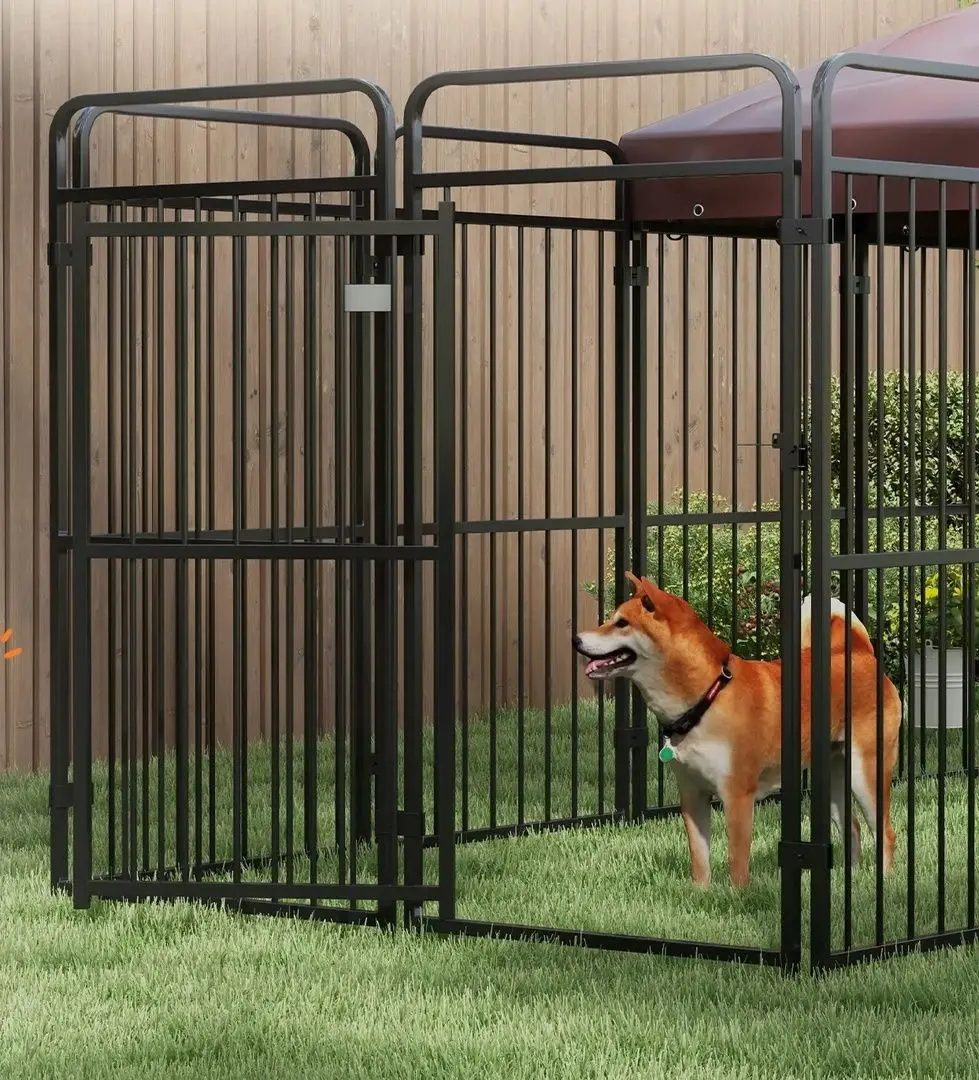 Загон для домашних животных PawHut D02-175V00BN (Black/Brown)