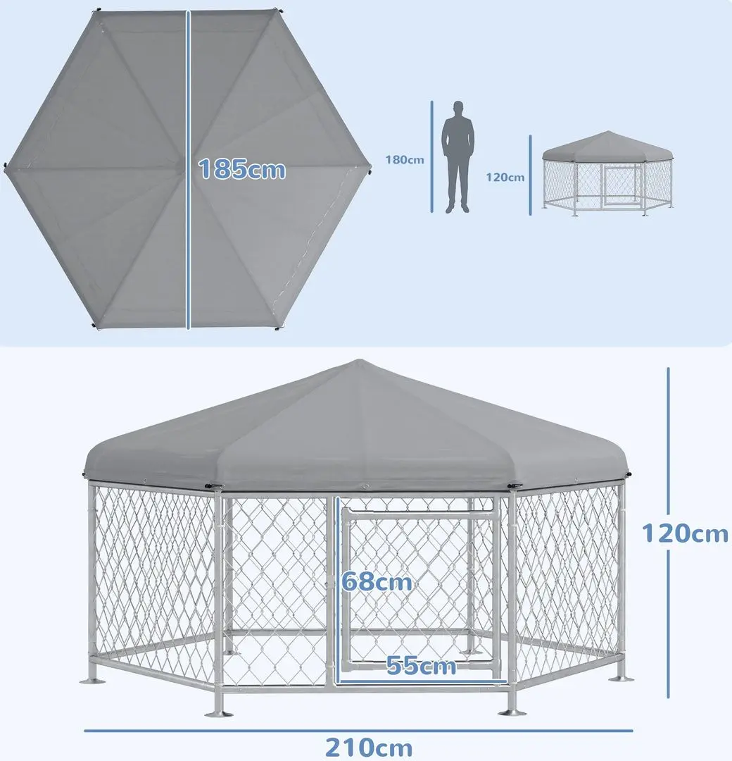 Загон для домашних животных PawHut D02-181V03SR (Silver)