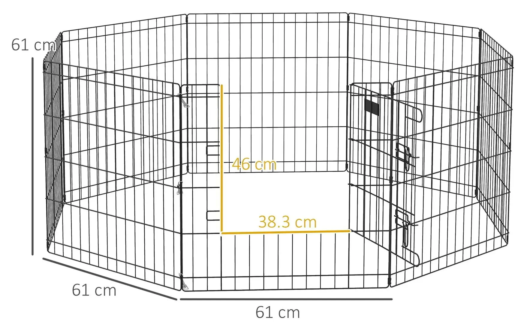 Tarc pentru animale de companie PawHut D06-019V01BK (Black)