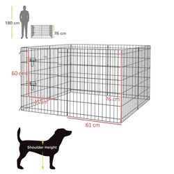 Загон для домашних животных PawHut D06-020V01BK (Black) Thumb
