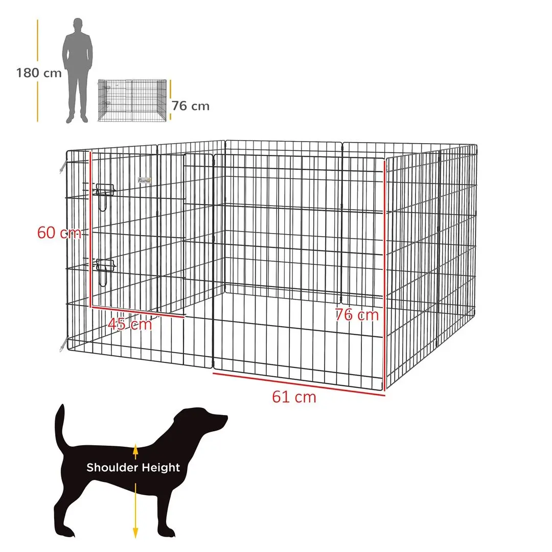 Загон для домашних животных PawHut D06-020V01BK (Black)