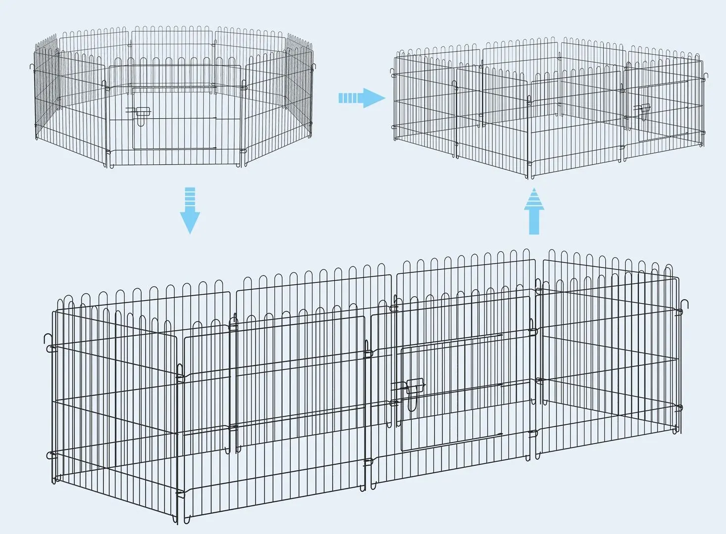 Загон для домашних животных PawHut D06-025 (Black)