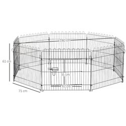 Загон для домашних животных PawHut D06-025 (Black) Thumb