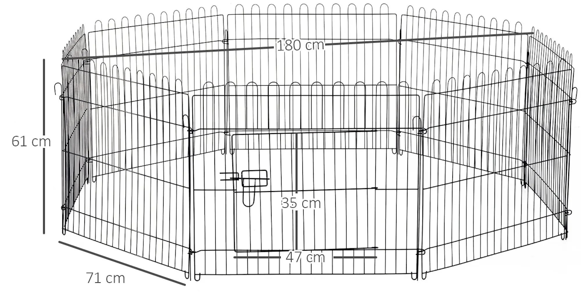 Загон для домашних животных PawHut D06-025 (Black)