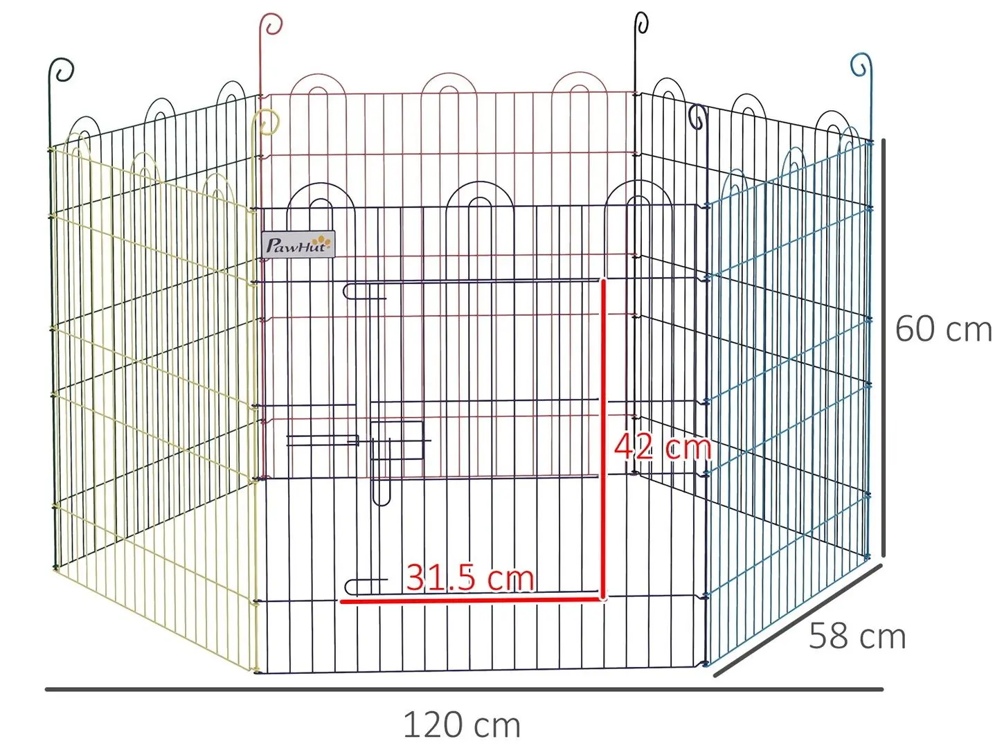 Загон для домашних животных PawHut D06-073V01MX (Multicolor)
