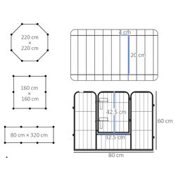 Загон для домашних животных PawHut D06-107V02BK (Black) Thumb