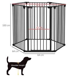 Tarc pentru animale de companie PawHut D06-187V00BK (Black) Thumb