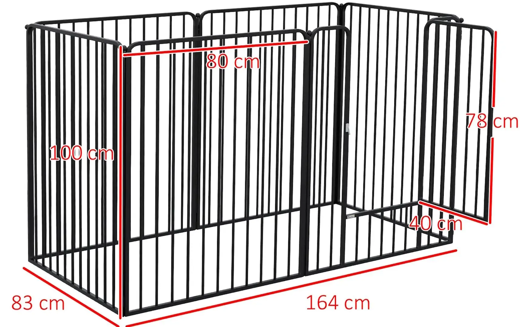 Tarc pentru animale de companie PawHut D06-203V00BK (Black)
