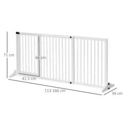 Bariera de protectie pentru animale PawHut D06-079V01WT (White) Thumb