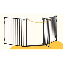 Bariera de protectie pentru animale PawHut D06-100V01BK (Black) Thumb