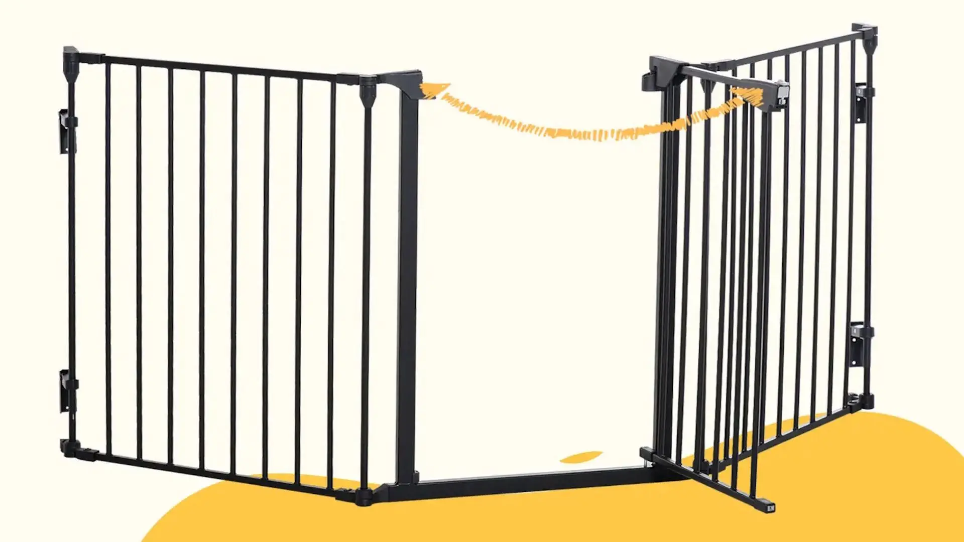 Bariera de protectie pentru animale PawHut D06-100V01BK (Black)