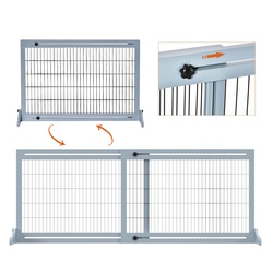 Bariera de protectie pentru animale PawHut D06-119GY (Grey) Thumb