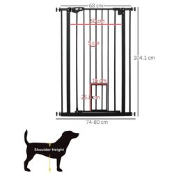 Bariera de protectie pentru animale PawHut D06-124 (Black) Thumb