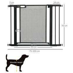 Bariera de protectie pentru animale PawHut D06-144V01BK (Black) Thumb