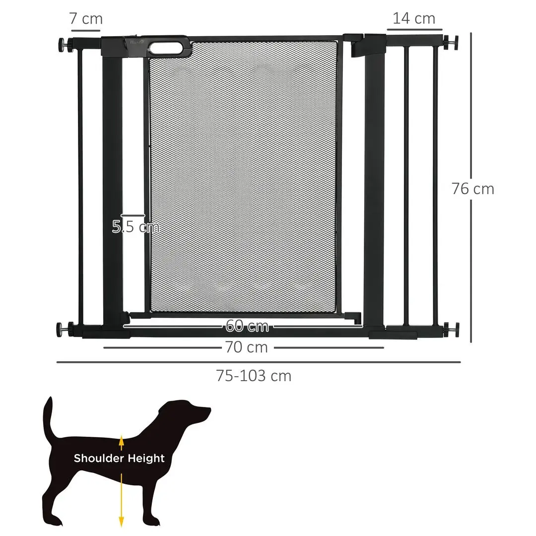 Bariera de protectie pentru animale PawHut D06-144V01BK (Black)