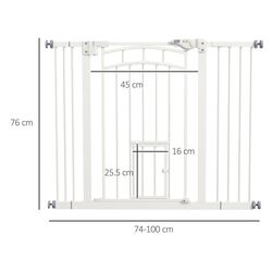 Bariera de protectie pentru animale PawHut D06-212V01WT (White) Thumb