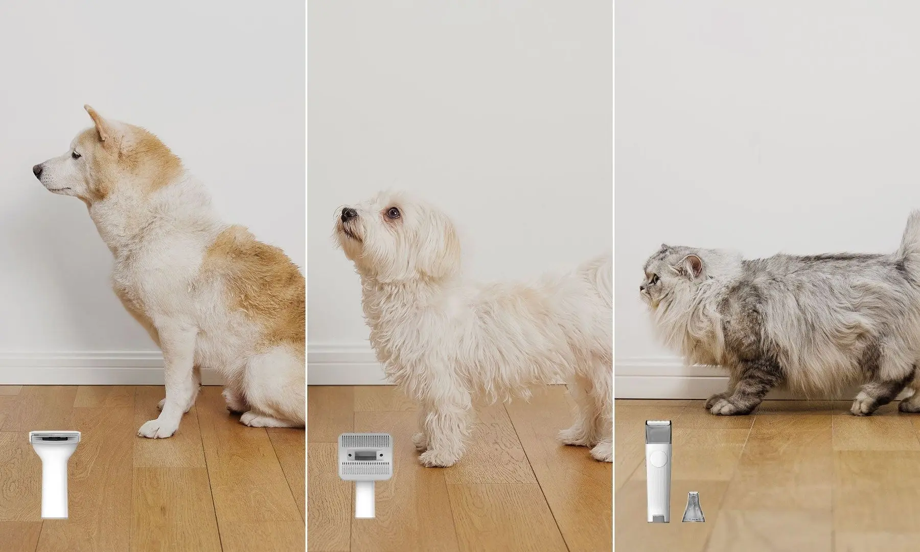 Набор для ухода за домашними животными 5в1 Petkit FurWaker (Grey/Pink)