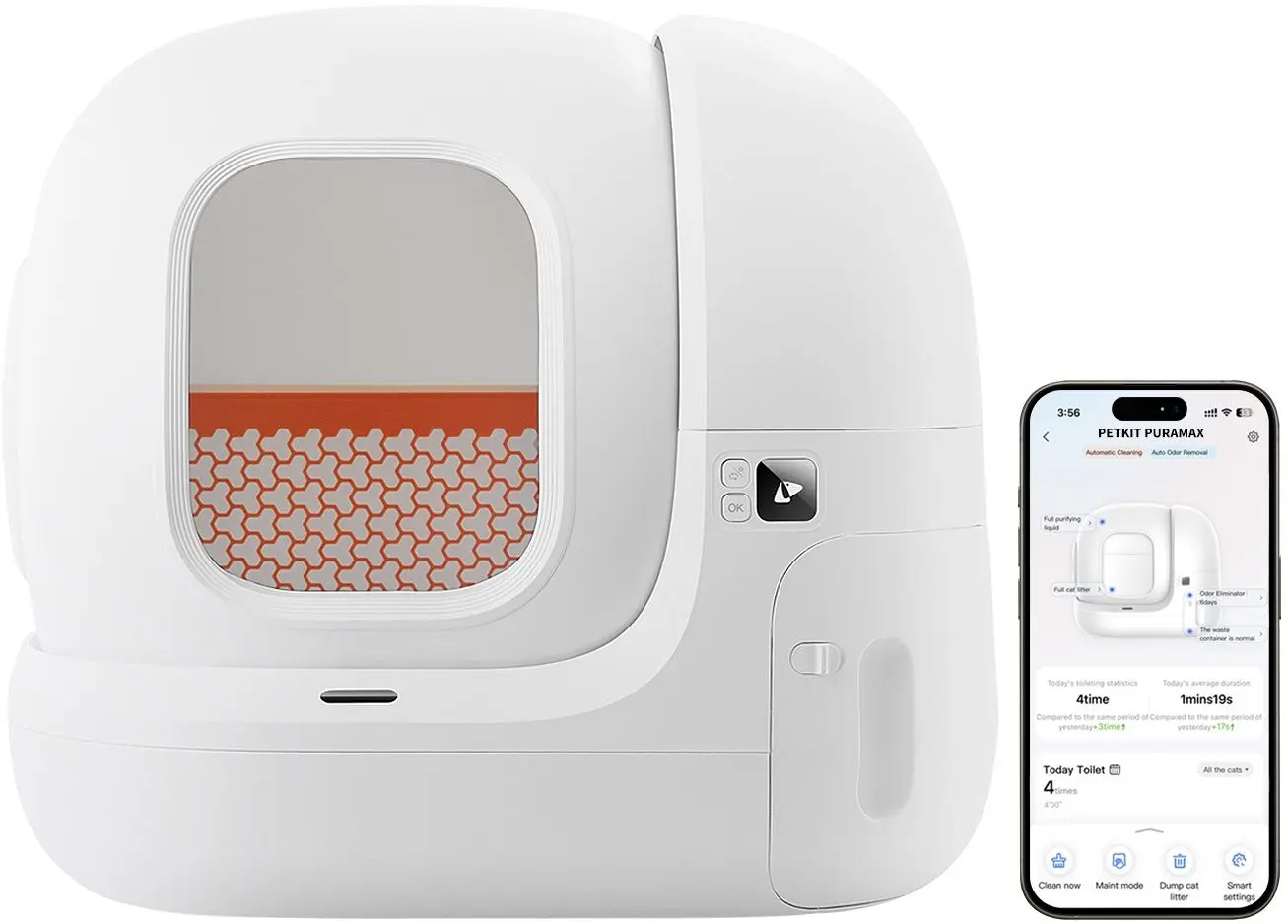 Самоочищающийся кошачий лоток Petkit PuraMax (White)