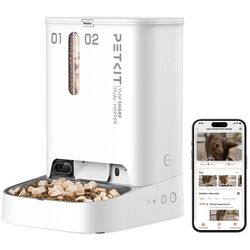 Hranitor inteligent cu camera video pentru animale de companie Petkit YumShare Dual-hopper (White) Thumb
