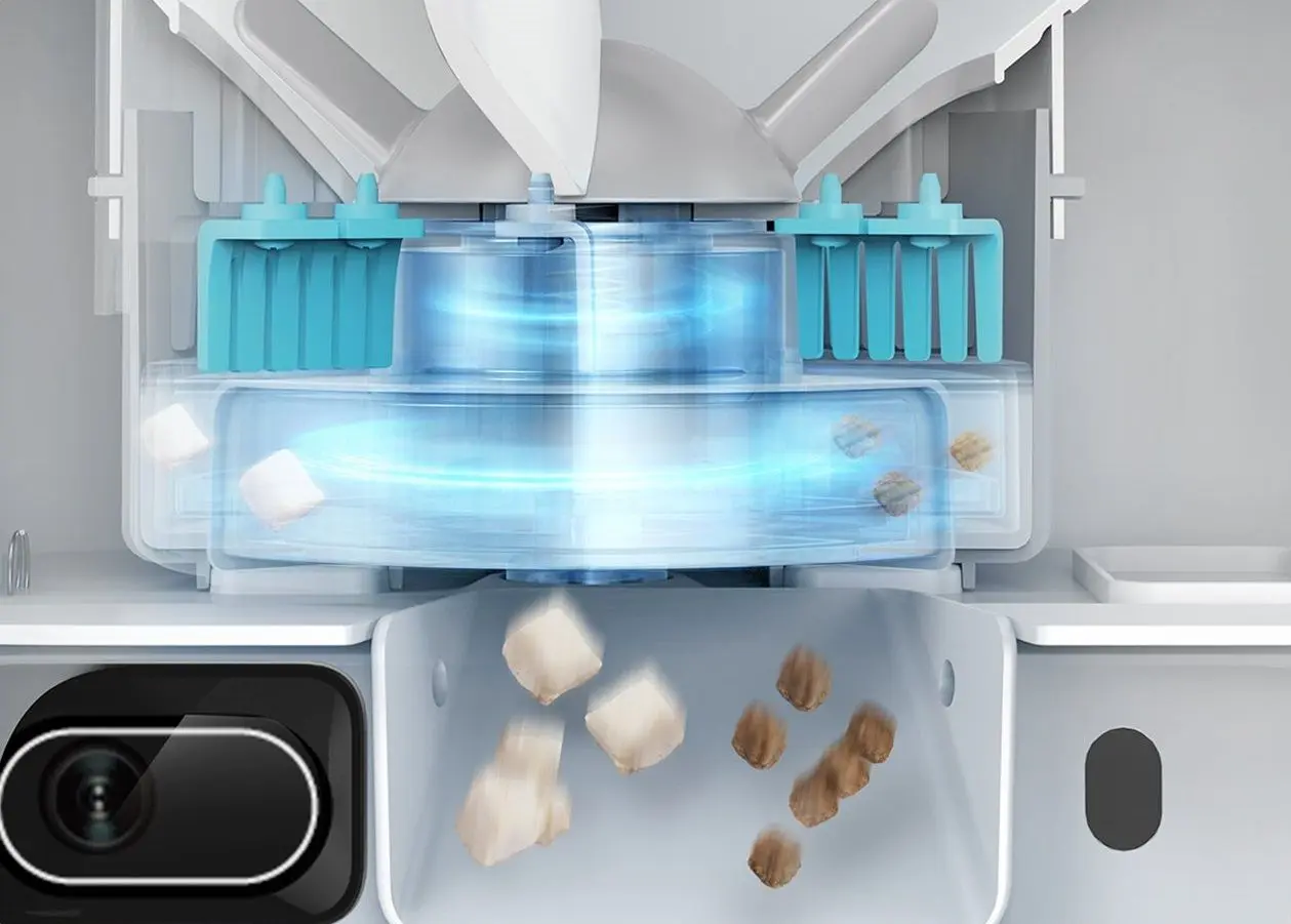 Hranitor inteligent cu camera video pentru animale de companie Petkit YumShare Dual-hopper (White)