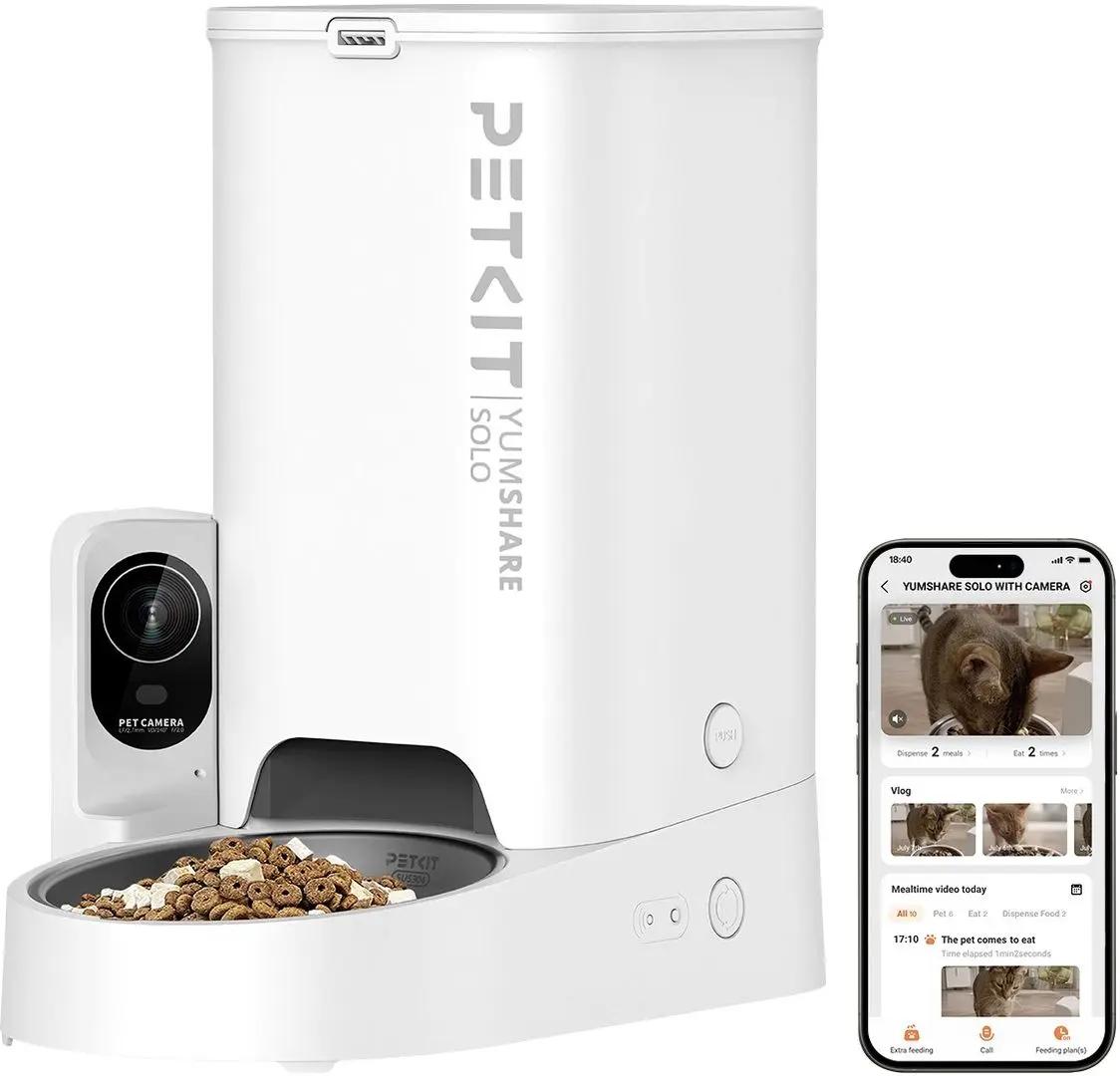 Умная кормушка c видео камерой для домашних животных Petkit YumShare Solo (White)