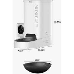 Умная кормушка c видео камерой для домашних животных Petkit YumShare Solo (White) Thumb