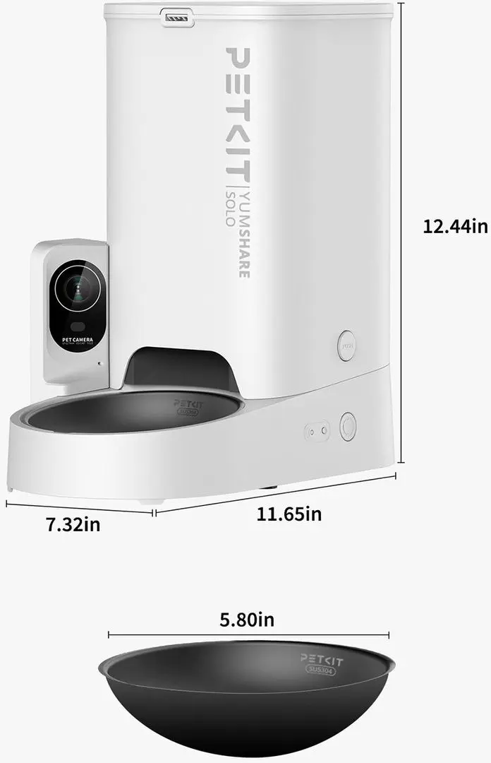 Умная кормушка c видео камерой для домашних животных Petkit YumShare Solo (White)