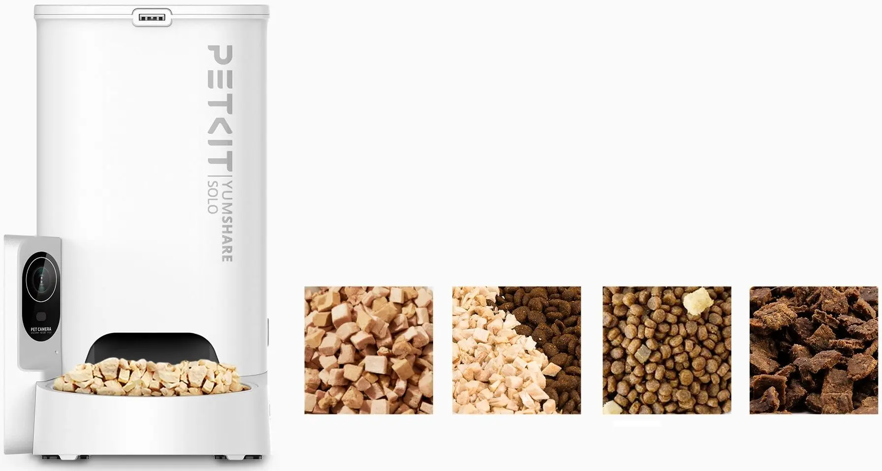Умная кормушка c видео камерой для домашних животных Petkit YumShare Solo (White)