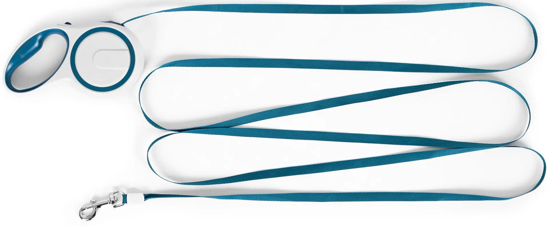 Поводок автоматический Petsi TR-1036 BW (White/Blue)