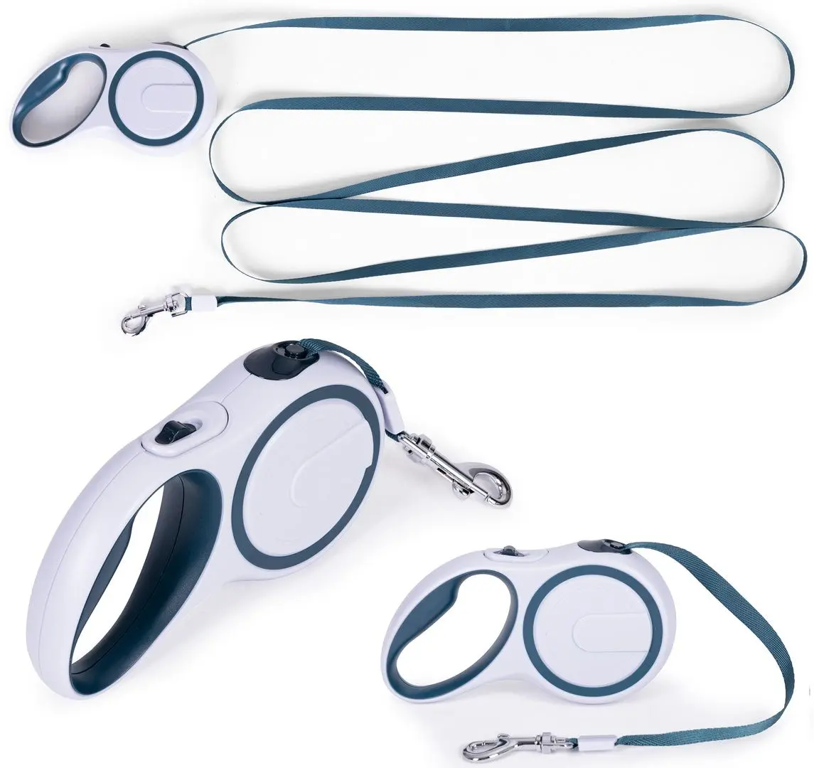 Поводок автоматический Petsi TR-1036 BW (White/Blue)