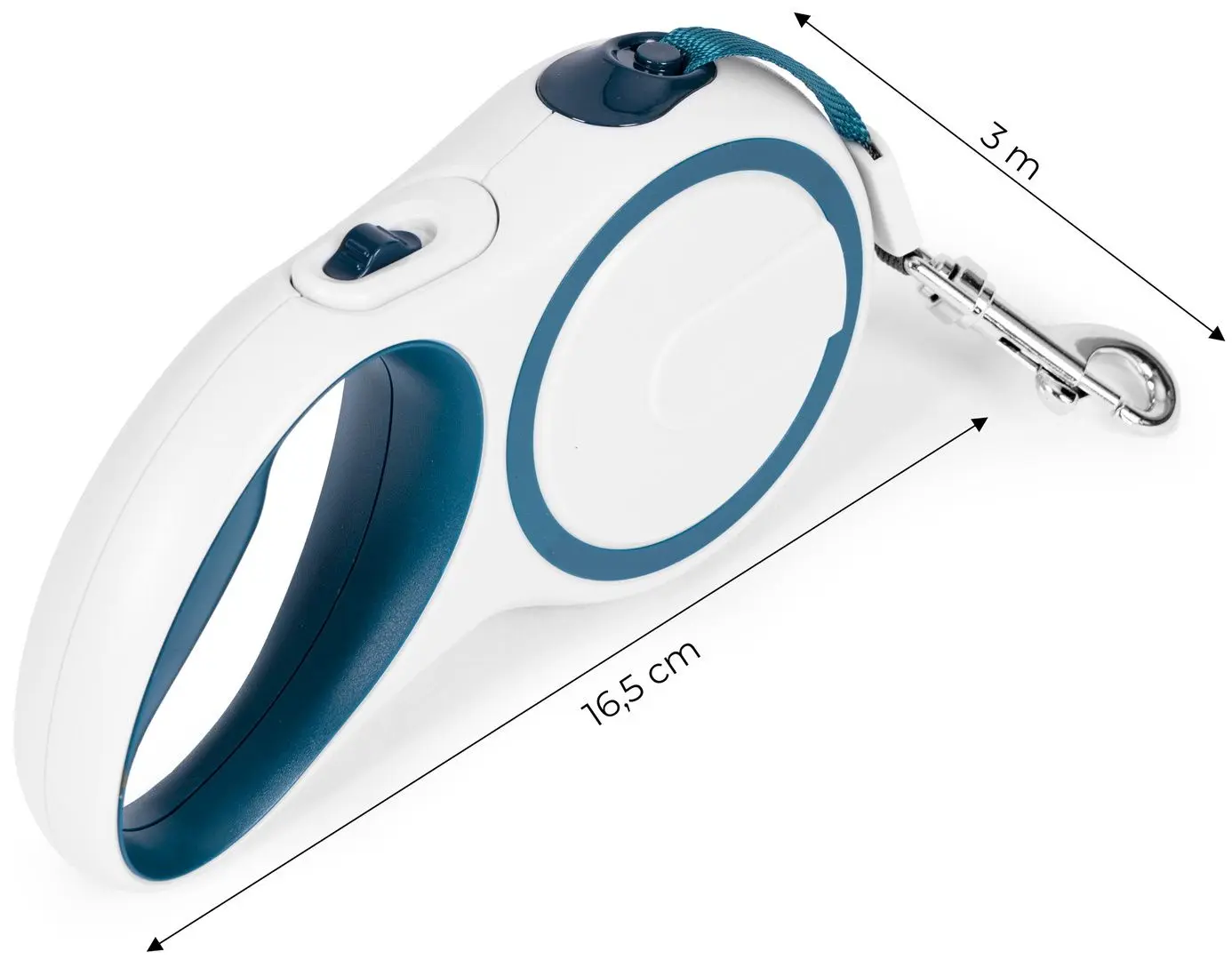 Поводок автоматический Petsi TR-1036 BW (White/Blue)