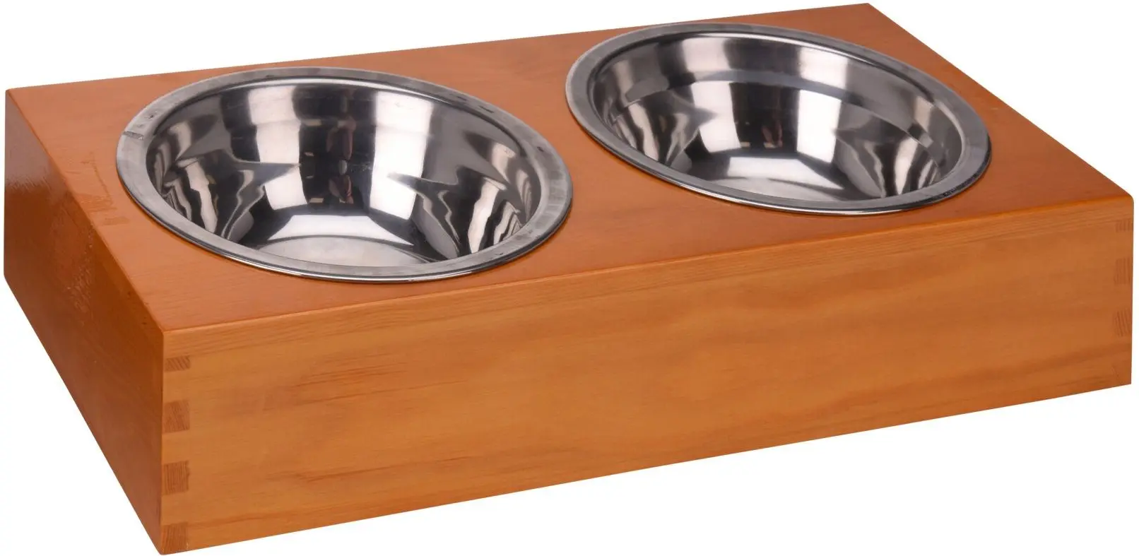Bol dublu pentru animale 44979 30X14X6cm (Wood)