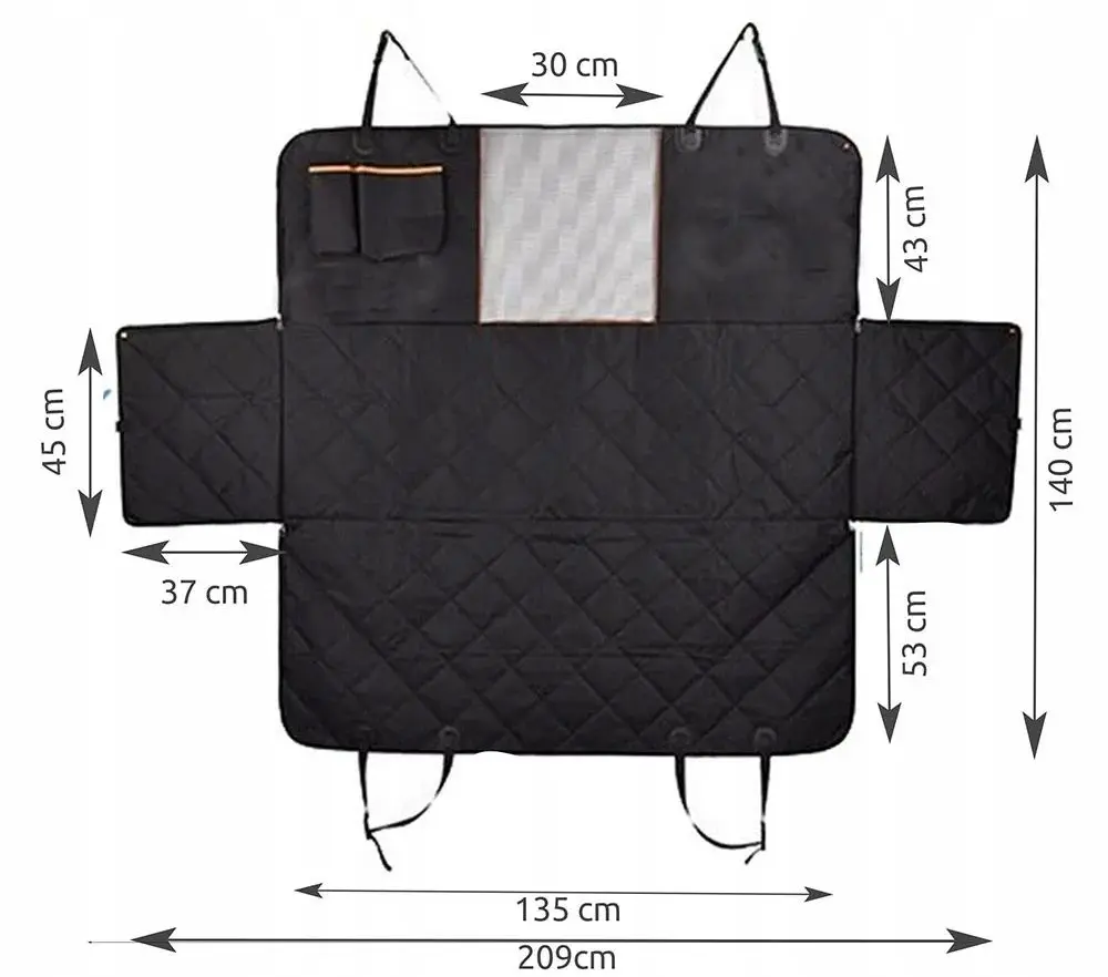 Автомобильный чехол-коврик для собак Purlov MP5403 (Black)