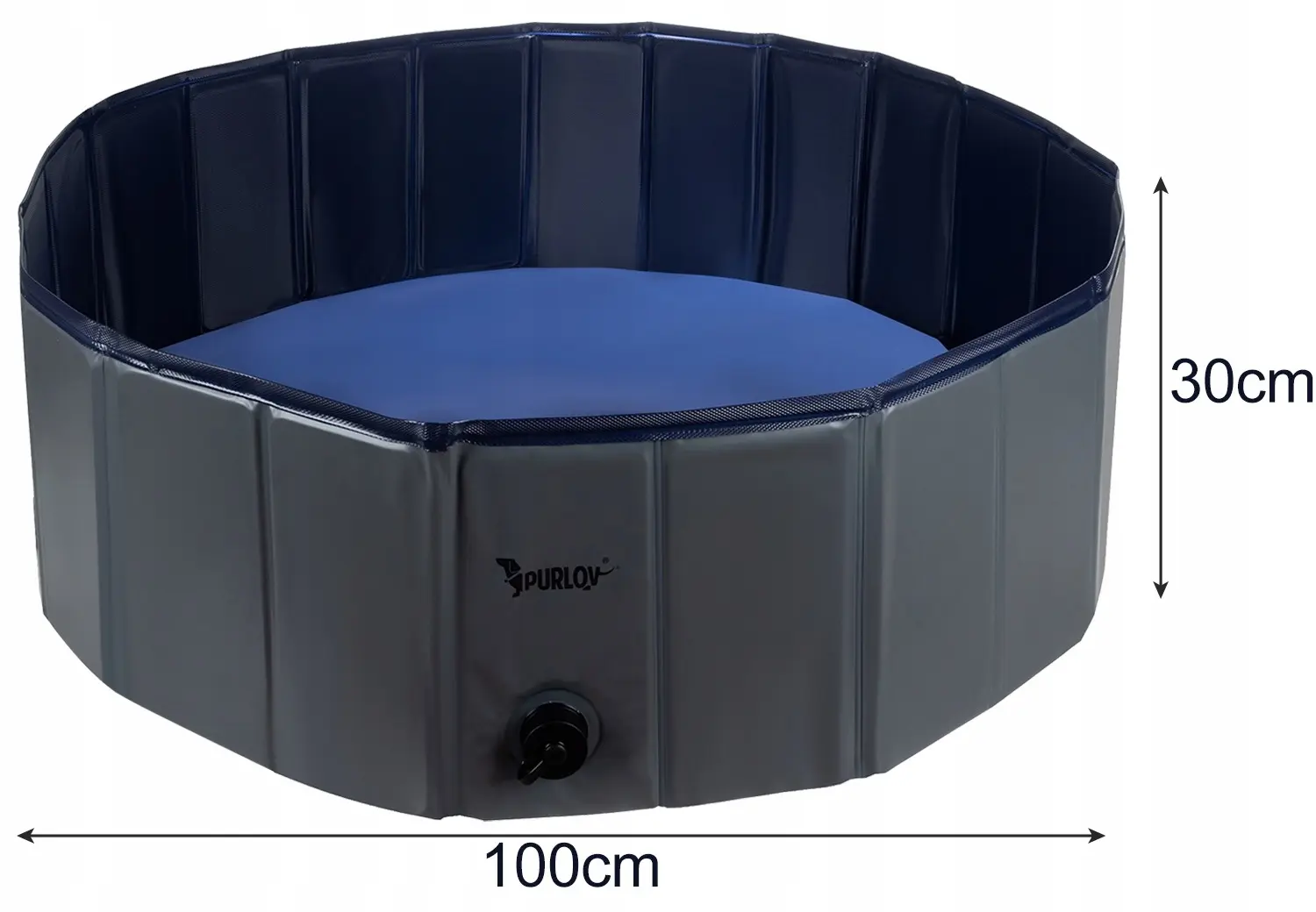 Piscina pentru caini Purlov 20929 (Blue/Grey)