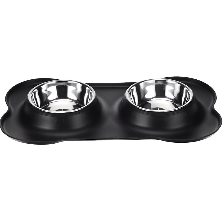 Двойная миска для животных Purlov 21632 (Black)