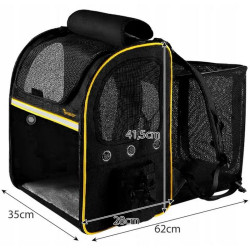 Рюкзак-переноска для домашних животных Purlov 23185 (Black) Thumb