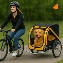 Велосипедный прицеп для животных Purlov 25373 (Black/Yellow) Thumb