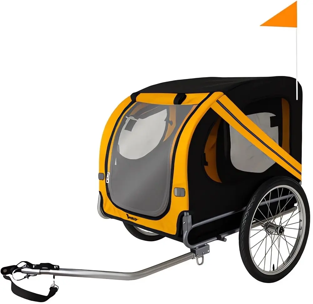 Велосипедный прицеп для животных Purlov 25373 (Black/Yellow)