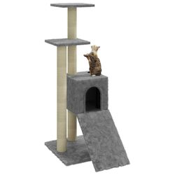 Игровой комплекс для кошек VidaXL 171513 (Light Grey) Thumb