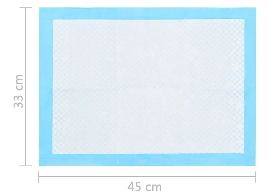 Комплект одноразовых пеленок для животных VidaXL 170754 45x33 100pcs