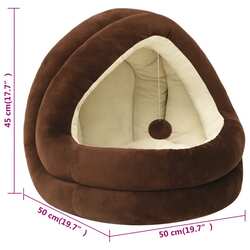 Culcus pentru animale VidaXL 171400 (Brown/Cream) Thumb